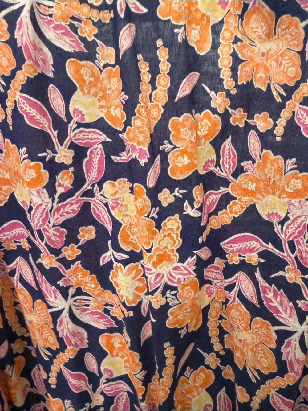 J. Crew Navy Mini Dress with Peach, Navy & Pink Floral